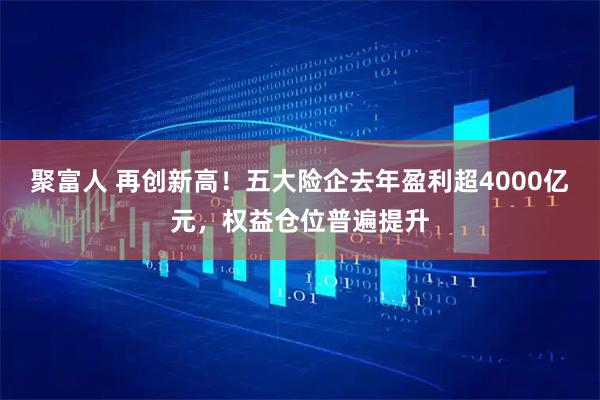 聚富人 再创新高！五大险企去年盈利超4000亿元，权益仓位普遍提升